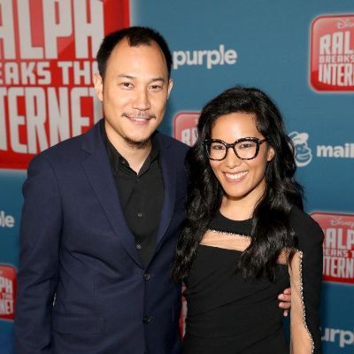 Justin Hakuta along with his ex-wife Ali Wong on the premiere of the movie, Ralph Breaks the Internet.